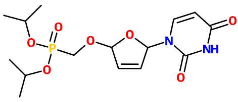 (image for) MC080208 Bis(propan-2-yl) ({[5-(2,4-dioxo-1,2,3,4-tetrahydropyrimidin-1-yl)-2,5-dihydrofuran-2-yl]oxy}methyl)phosphonate